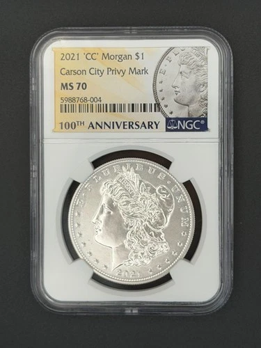 2021 CC PRIVY MORGAN 0.999 FINE US MINT SILVER DOLLAR $1 UNC NGC MS-70 GRADED