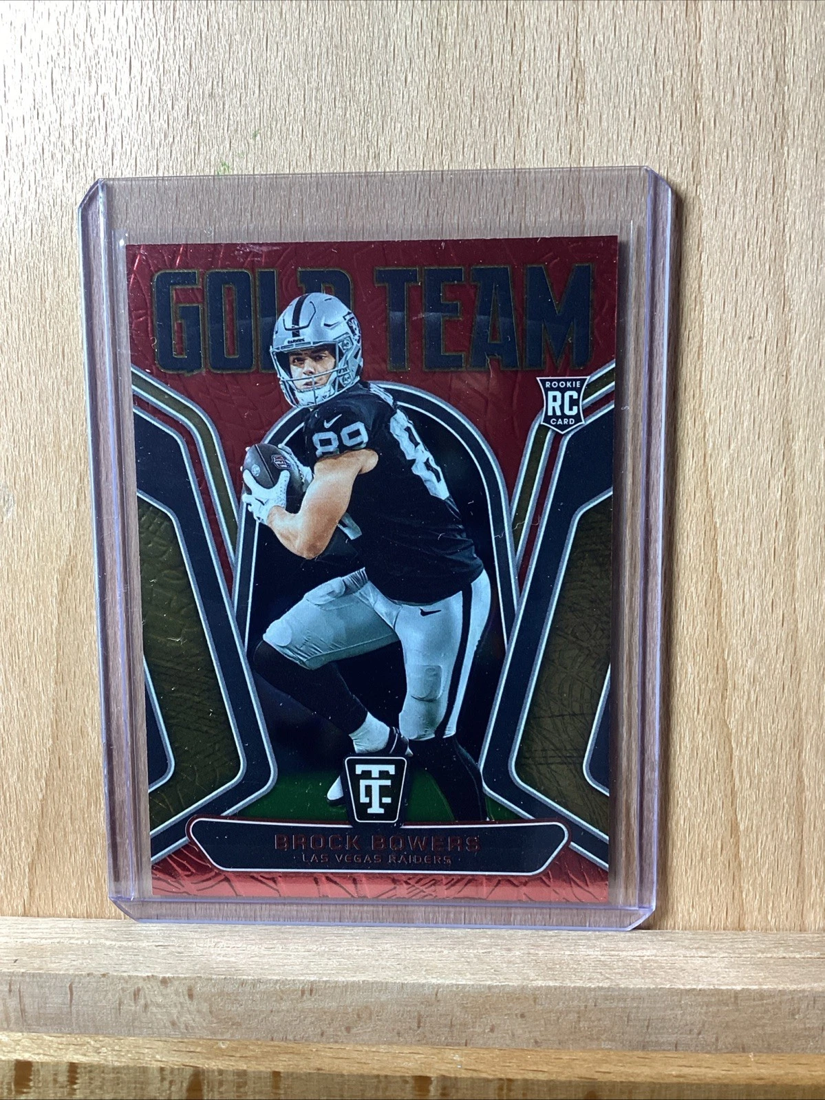 Brock Bowers Panini Totally Certified Gold Team #19 Mirror Red