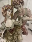 INCREDIBLE VINTAGE AZZOLIN BROTHERS CAPODIMONTE ROMANTIC COUPLE LAMP~ITALY~ — photo 2