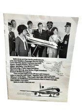 1976 Delta Air Lines L-1011 TriStar Vintage Aviation Advertisement Airline Crew