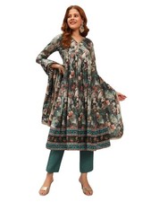 Women Chanderi Silk Embroidery Straight Kurta, Pant and Dupatta Set