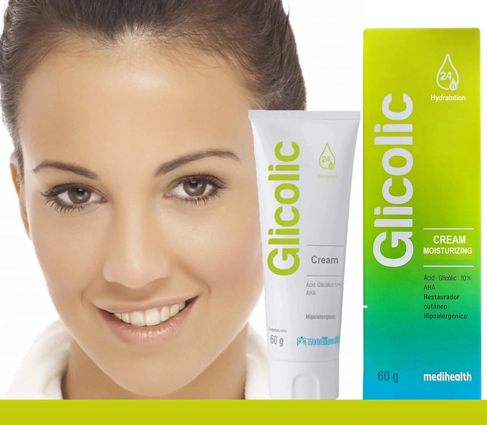 Glicolic Cream anti-aging 10 %  medihealth medi health  glycolic acid cream 60g
Opens in a new windo
