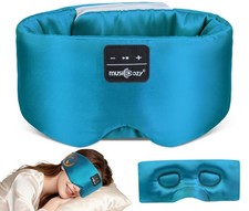 3D Silk Bluetooth Sleep Mask Headphones, Mulberry Silk Eye Mask with Ultra-Th...