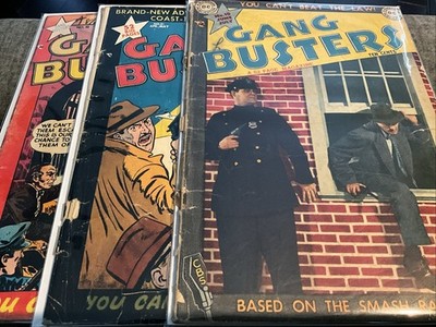 Gang Busters Reader Lot #s 10,21,30 DC Comics  1958