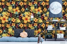 3D Colorful Floral Pattern Self-adhesive Removeable Wallpaper Wall Mural