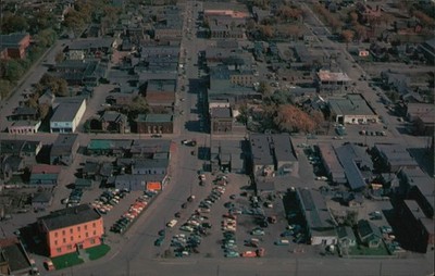 Postcard Aerial view of downtown Fort Frances, Ontario postcard OFFERS ACCEPTED