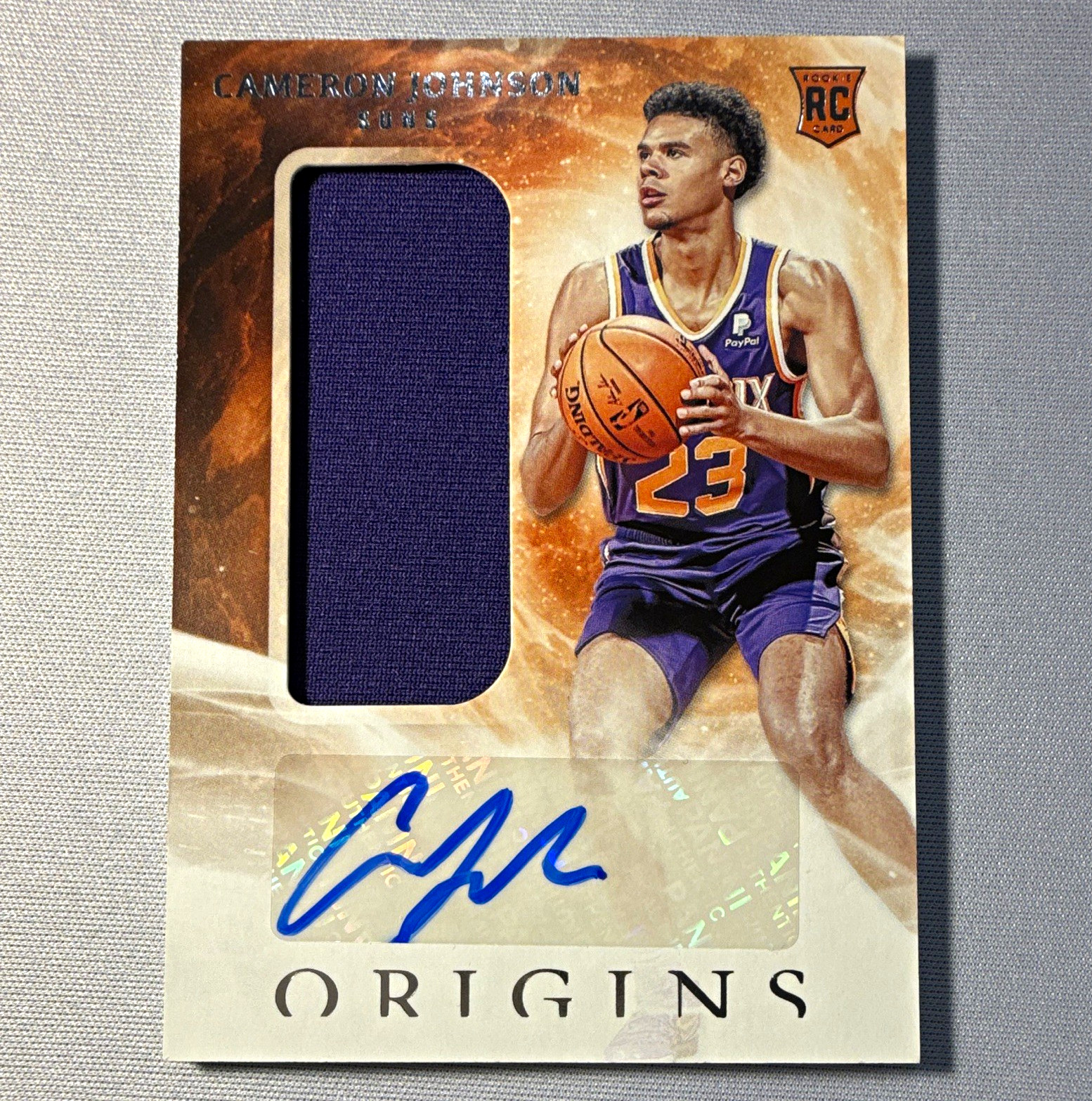 Cameron Johnson Panini 2019-20 Origins Rookie Auto Patch #157 Phoenix Suns