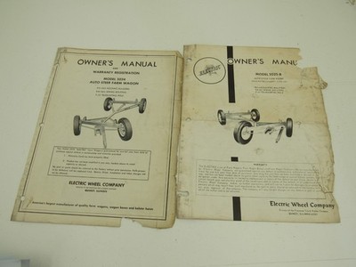 Electric Wheel Company 5024 and 5025B Farm Wagon Owner's Manuals