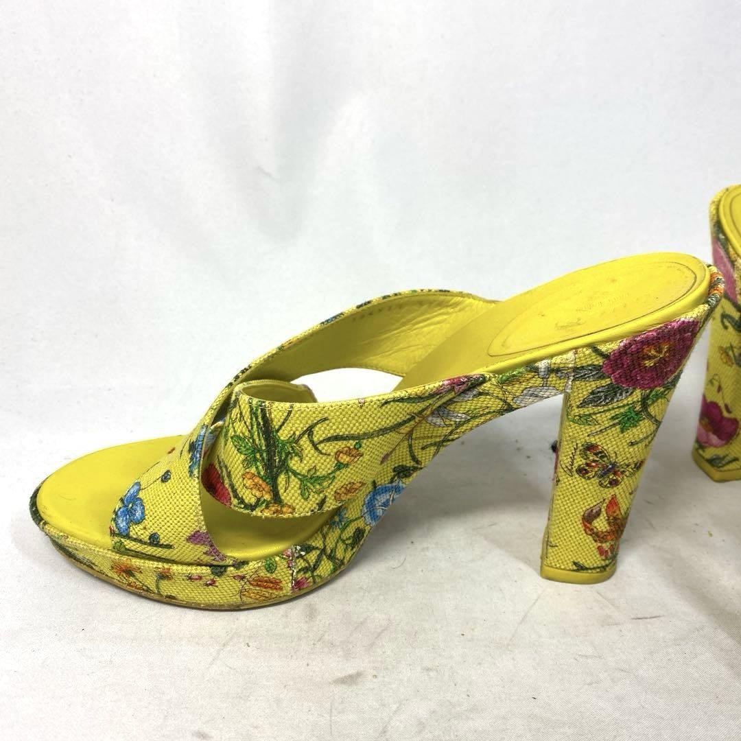 Gucci Pumps Slide Sandals Multicolor Canvas Size 37.5 US About7.5 For Women thumbnail 24