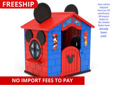 Disney Mickey Mouse Plastic Indoor,Outdoor Playhouse with Easy Assembly