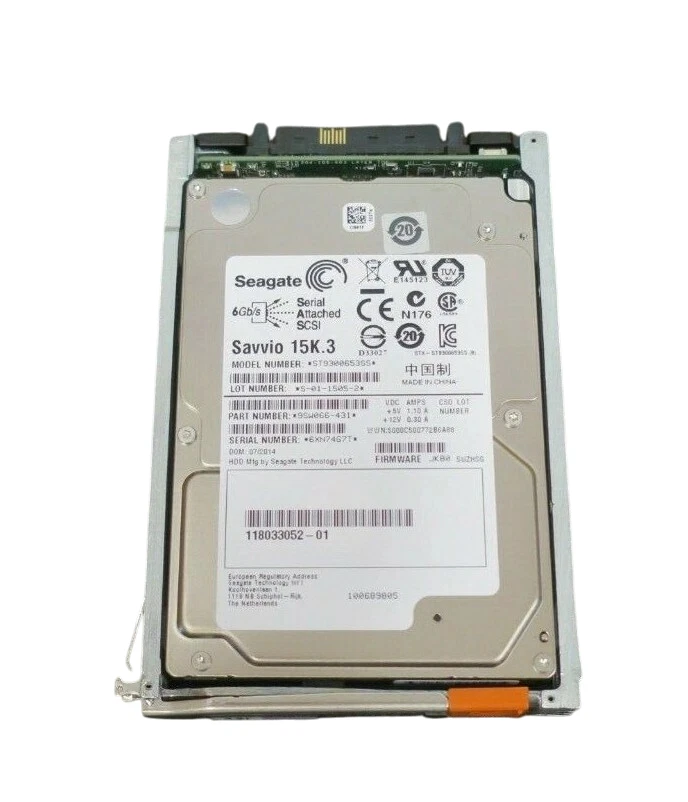 EMC 300GB 15K 2.5" SAS Hard Drive 005050548 V4-2S15-300 V6-2S15-300 SAN VNX VNXe - Image 3 of 4