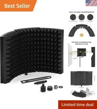 Microphone Isolation Shield with High-Density Foam - Ideal for Recording Studios