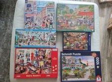 6x Puzzle 1000 Teile u. a. HOP Eeboo Falcon Heye  gebraucht schöne Motive 