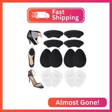 6 Pairs Heel Pads for Women - Non-Slip Pain-Relief, Breathable Heel Grips Cu