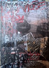 Abstract small A6 mixed media postcard Klarky  Kärd by Crooknose 