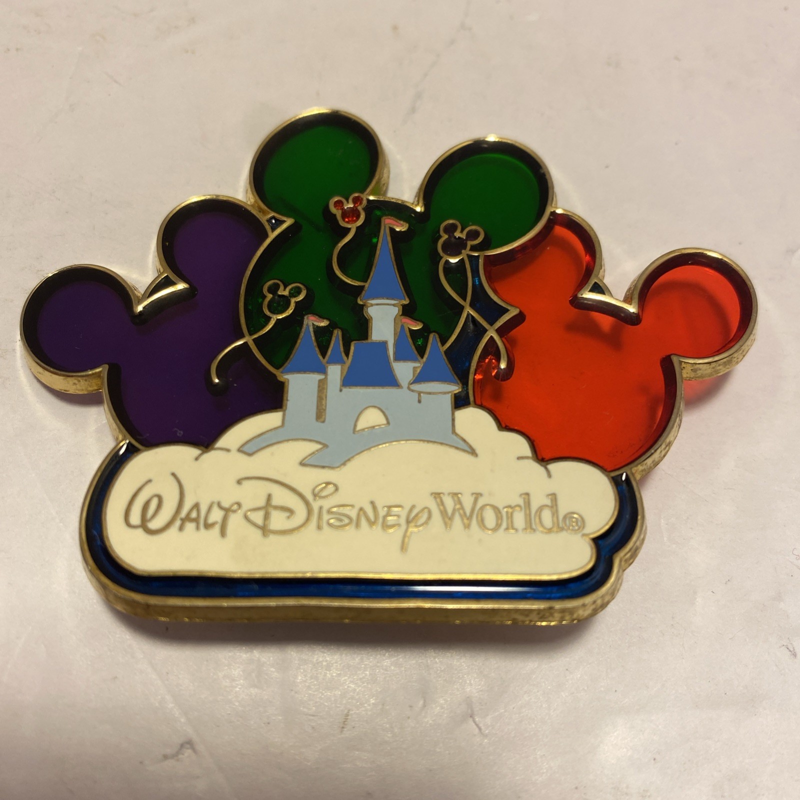 Walt Disney World Cinderella Castle Cast Member Bolo Mickey Balloons for Lanyard