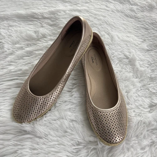 Ballerine Clarks Collection Danelly Adira in pelle traforata oro rosa donna 11 M