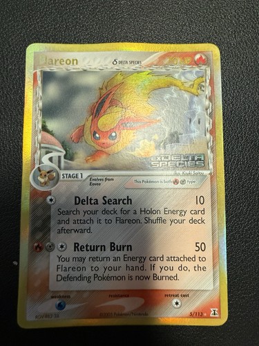 Flareon 5/113 EX Delta Species Reverse Holo Rare Stamped Mint