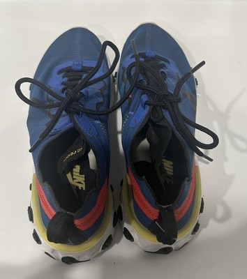 Nike React Element 55 Game Royal Blue Yellow Red Mens Size 6