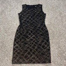 tommy hilfiger dress Black And Gold Size 8 Knee Length Sleveless Strechy