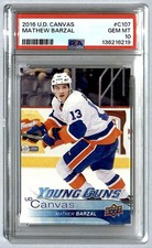 Mathew Barzal 2016-17 Upper Deck UD Canvas Young Guns Rookie #C107 PSA 10 New
