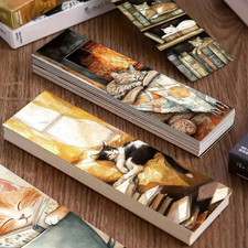 32 X Cat Themed Cardboard Bookmarks - Sale For Our Animal Charity - Classic