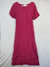 Vtg Cherokee Maxi Dress XL Pink Floral Cottagecore Fairy Whimsy Romantic 90s Y2K