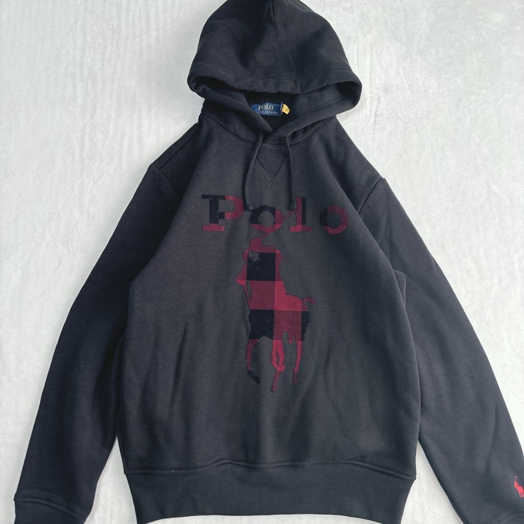 Polo Ralph Lauren Felpa con Cappuccio Pony Logo Nero Uomo Taglia S Cotone