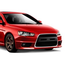 For Mitsubishi Lancer 08-17 Front Bumper Cover Evo X V2 Style Fiberglass Front