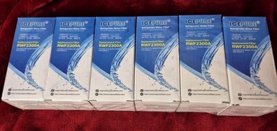 ICEPURE RWF2300A Refrigerator water filter Replace For WF1CB,WFCB, RG100, 6 PACK