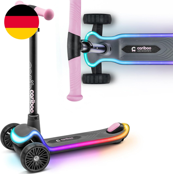 Cariboo Roller Kinder Scooter Mit 3 RäDern Ab 3 Jahren Kinderscooter Kinderrolle-image