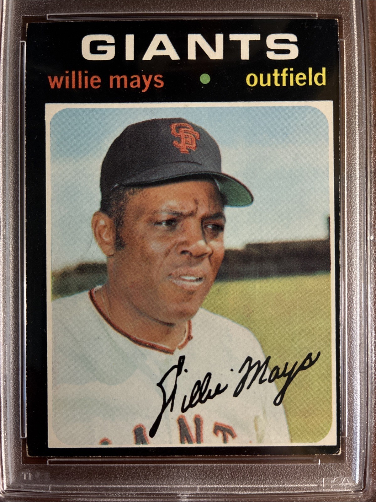 1971 Topps Willie Mays SF Giants #600 PSA 4 VG-EX view 2