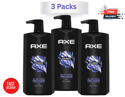 AXE Men's Liquid Body Wash & Shower Gel with Pump , 32 fl oz , Pack of 3