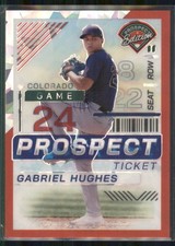 2024 Panini Prospect Edition #177 Gabriel Hughes Red Ice Holo