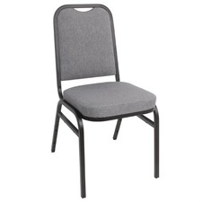 Bolero Bankettst&uuml;hle mit quadratischer Lehne grau,4 St&uuml;ck