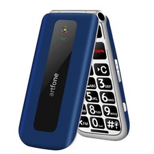 Artfone Big Button Mobile Phone for Elderly, Senior Flip Phones F20, UnlockBlue