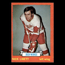 Nick Libett #49 1973 Topps Detroit Red Wings Hockey Card NHL EX