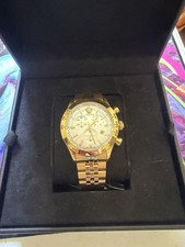 Versace Mens Hellenyium Gold 44mm Watch