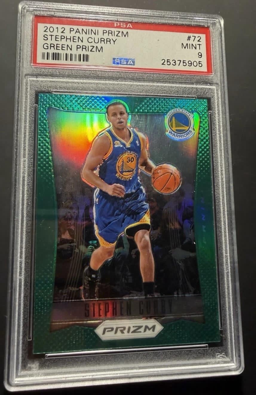 2012-13 Stephen Curry Green FIRST YEAR Prizm #72 PSA 9 GRAIL LOW POP