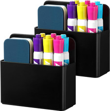 2 Pack Magnetic Marker Holder for Whiteboard   Plastic Pen/Pencil/Dry Erase Mark