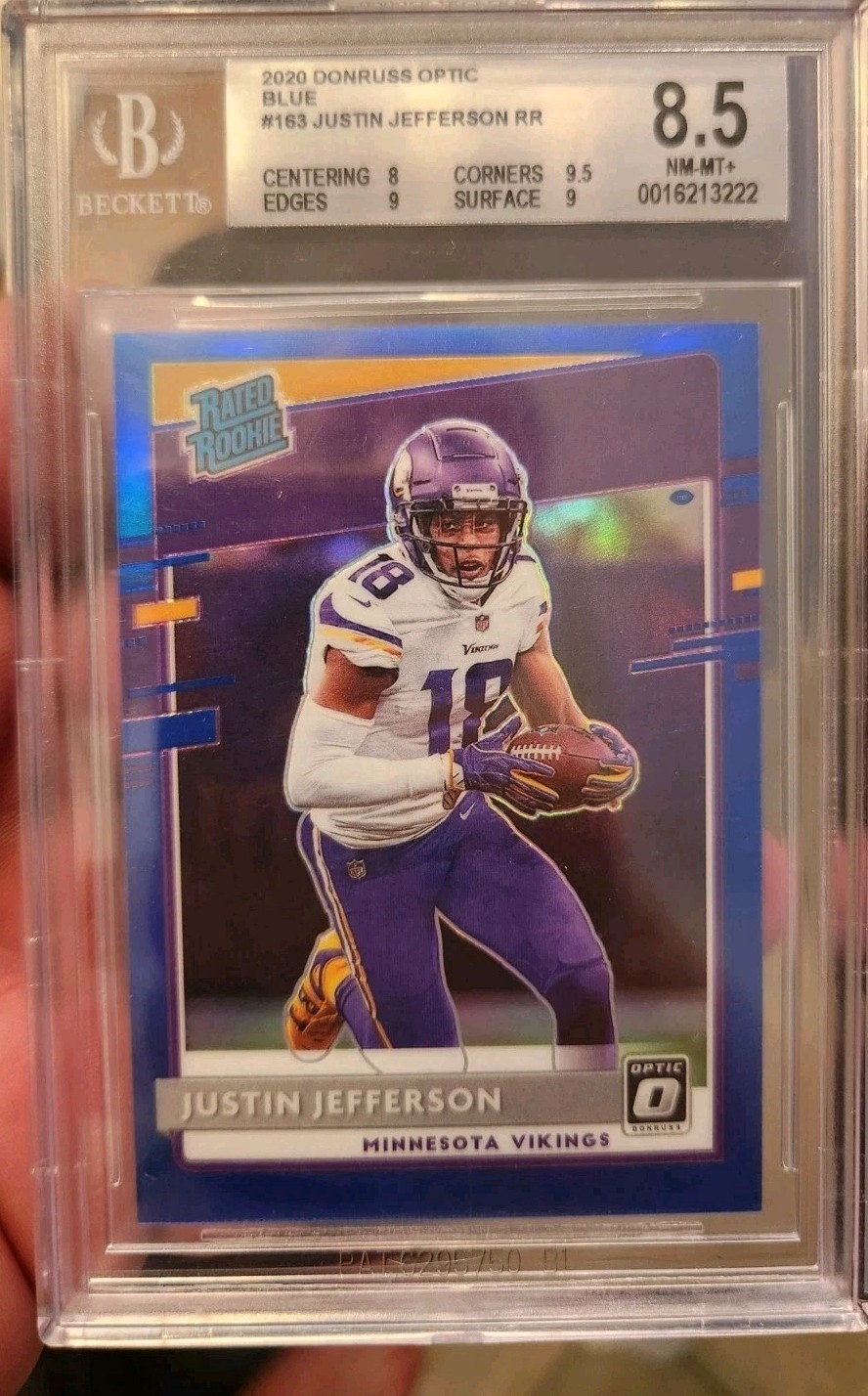 2020 Donruss Optic - Rated Rookie Justin Jefferson Blue Prizm  1/179 First One