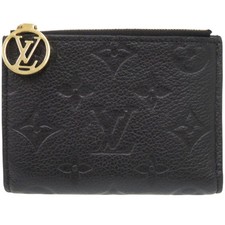 AUTHENTIC LOUIS VUITTON M83365 Monogram Empreinte Portefeuille Lisa Wallet Noir