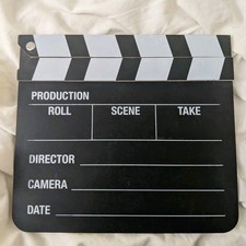 Movie Film TV Slate Clapper Board Chalk Clapboard Cut Action Scene