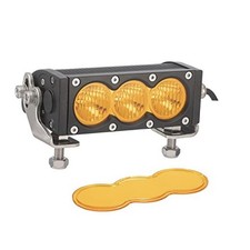 Off-Road 6" Single Row LED Light Bar, Amber Long-Range 6" Amber Flood Beam