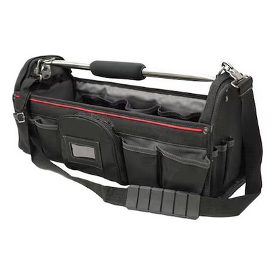 Westward 32Pj35 Tool Tote, Black, Polyester, 23 Pockets
