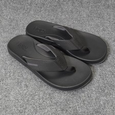 Flojos Flip Flops Men's Size 8 Black Memory Foam Sandals Water Resistant