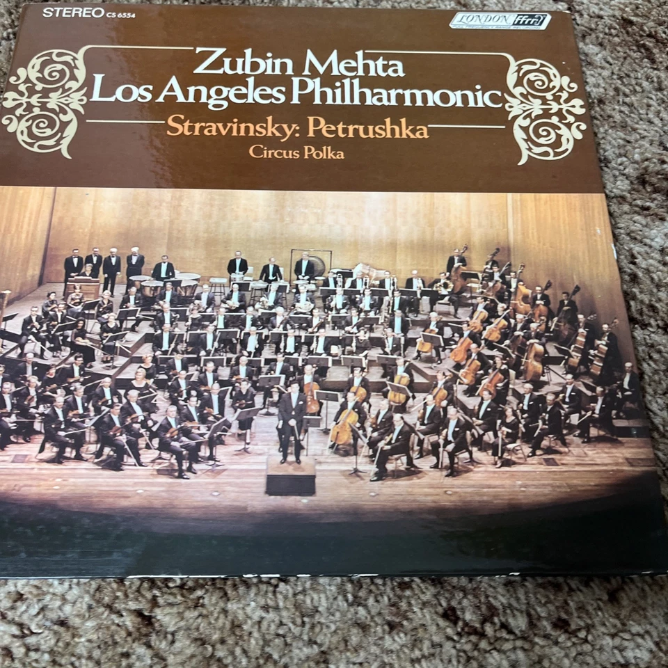 STRAVINSKY- PETRUSHKA  CIRCUS POLKA - ZUBIN MEHTA -L.A. PHIL. LP IMPORT VINYL - Image 3 of 4