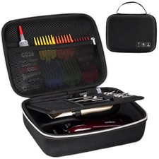 Barber Case with Washable Oilproof Inner Casing, Hard Travel Carrying Bag for...