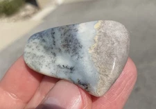 20g Polished Dednritic Fluorite Agate PalmStone Freeform Satin Tumbled