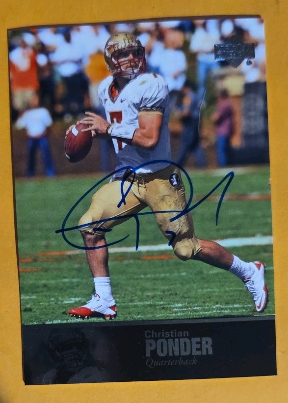 Christian Ponder Upper Deck College Legends Autograph #83 Base